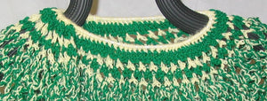 Capelet Poncho Hand Crocheted Yellow & Green - nw-camo