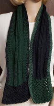 Load image into Gallery viewer, Black &amp; Green Scarf Hand Knit - nw-camo