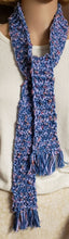 Load image into Gallery viewer, Scarf Hand Knit Blue Lavender - nw-camo
