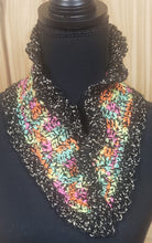 Load image into Gallery viewer, Cowl Hand Crocheted Neon Black