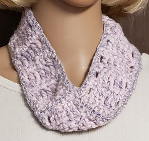 Cowl Pink Lavender Hand Knit