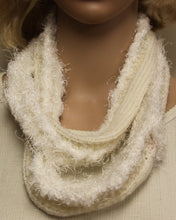 Load image into Gallery viewer, White Hand Knit Infinity Cowl Scarf - nw-camo