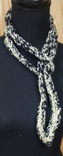 Load image into Gallery viewer, Scarf Black and Yellow &quot;Rope&quot; Scarf Hand Knit